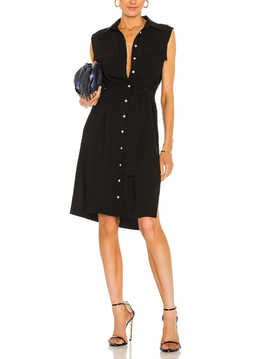 Amanda Uprichard Dresses & Skirts - Amanda Uprichard Belted Black Edith Dress Size S